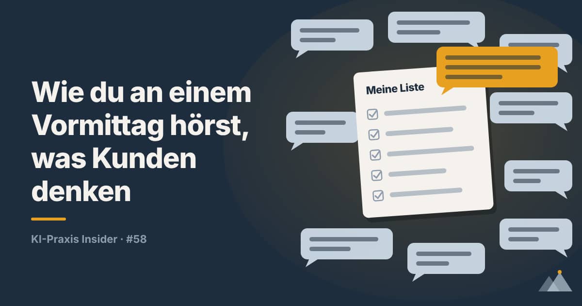 Was deine Kunden denken, steht selten auf deiner Liste.