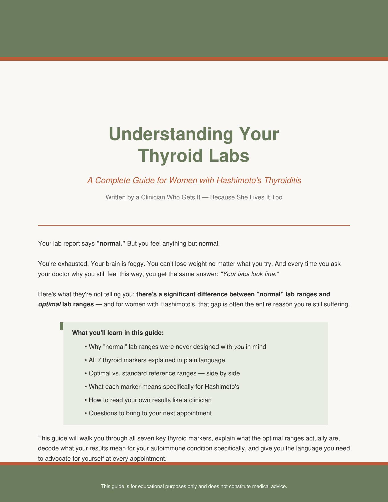 Hashimoto's? Understanding Your Thyroid & Labs