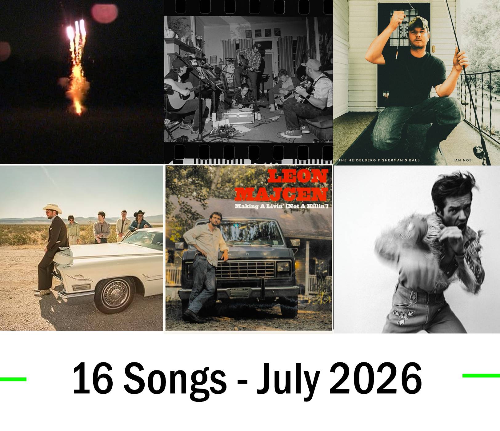 album covers and "16 Songs - July 2026"