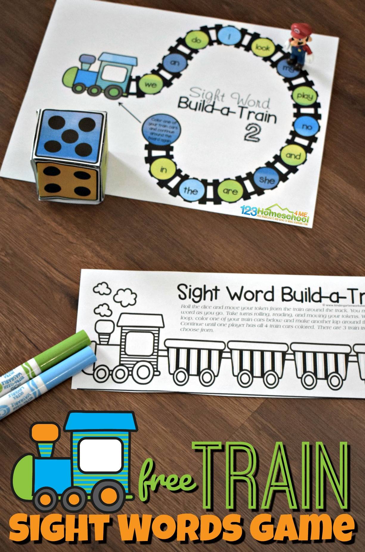 🚂 FREE Train Sight Words Game