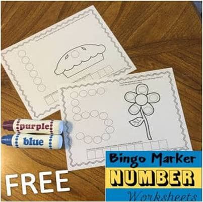 Free Counting Do A Dot Printables With Bingo Daubers Worksheets