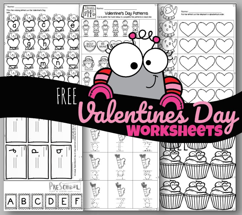valentine's day worksheets for preschoolers