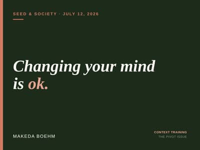Changing your mind is ok