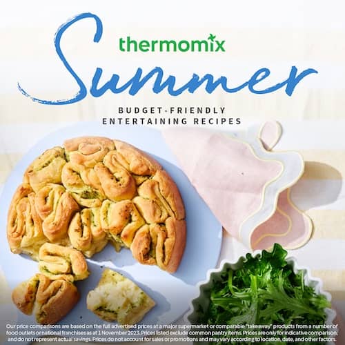 Cover of Summer entertaining ebook with garlic pull apart bread