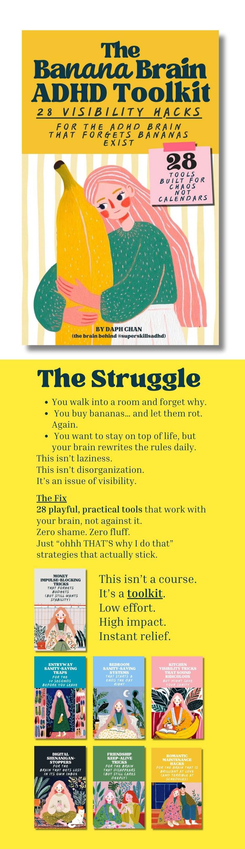 The Banana Brain ADHD ToolKit - 28 Visibility Tools