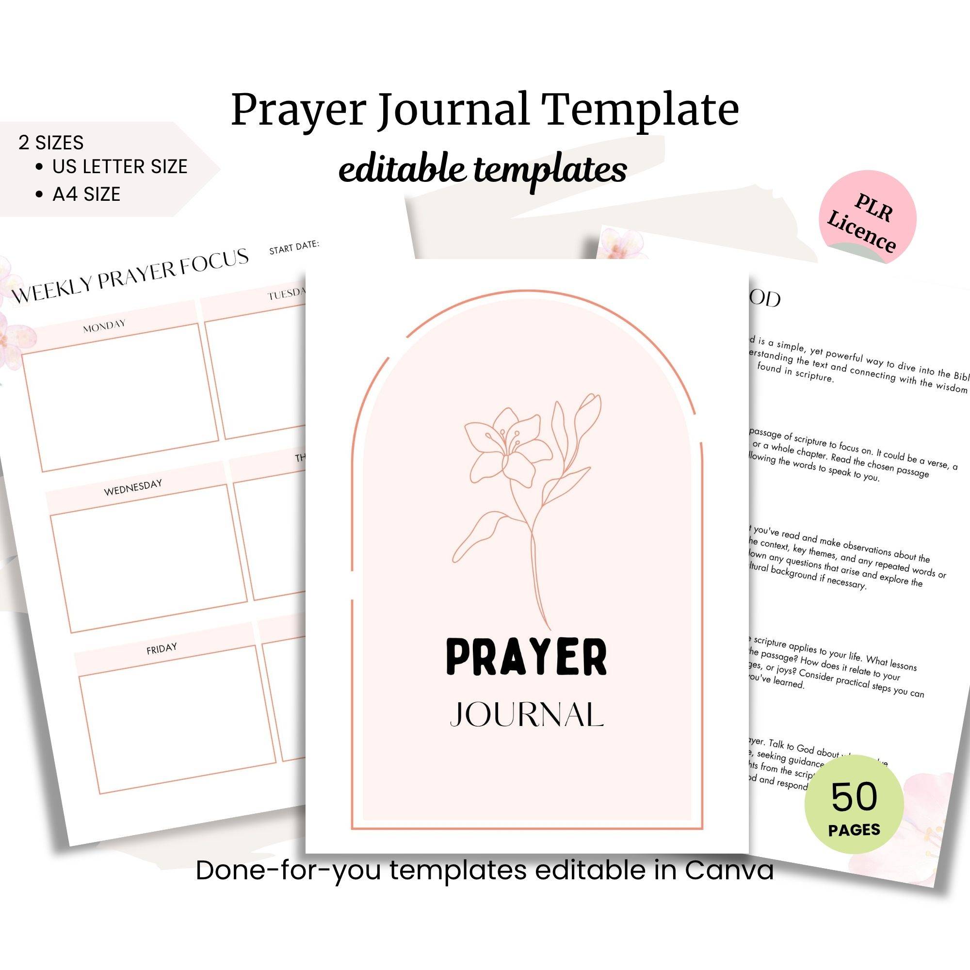 Prayer Journal PLR Template