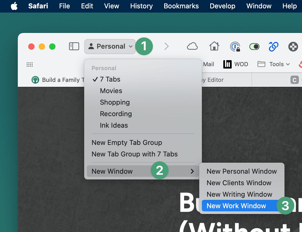 screenshot of a Safari window on macOS