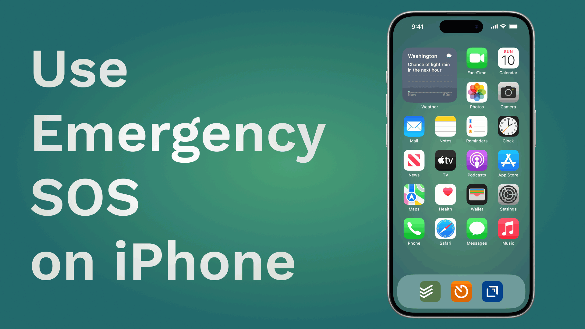  Emergency SOS on iPhone: Access the feature by pressing the side button five times quickly. It allows you to quickly call emergency services.