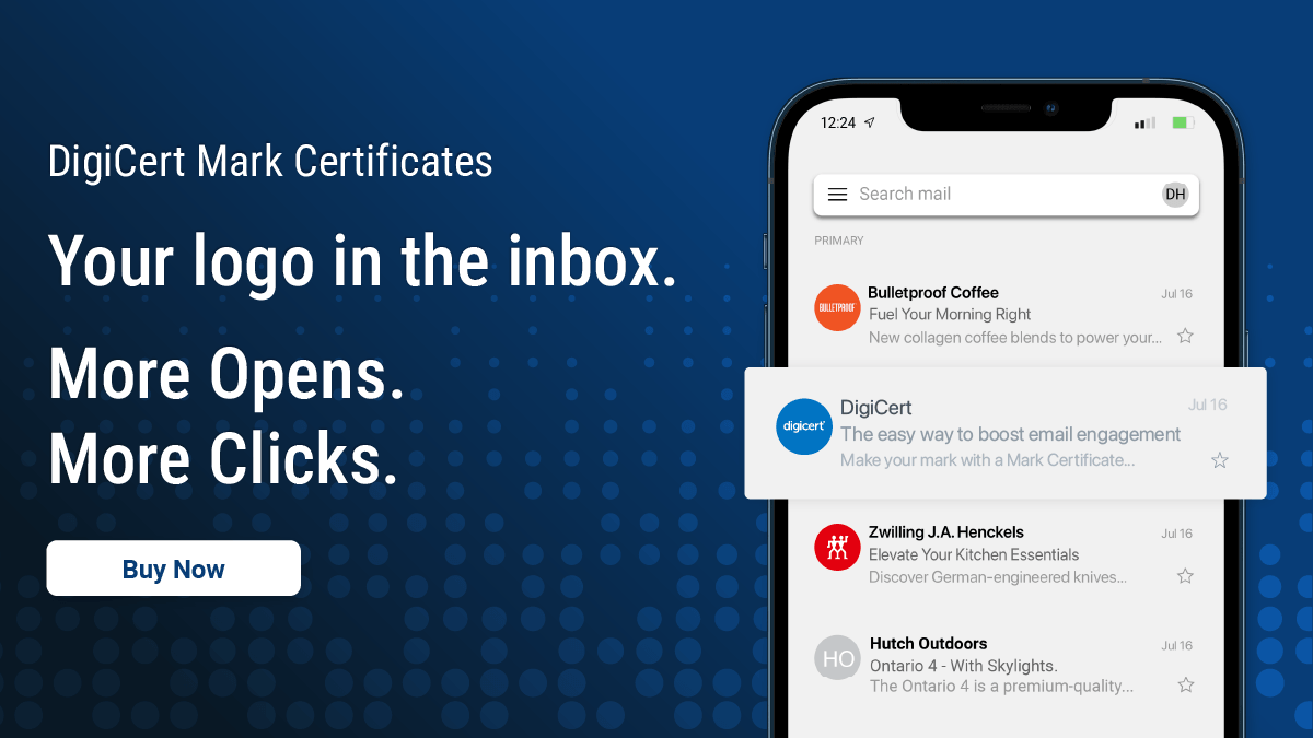 Digicert Your Logo in the inbox