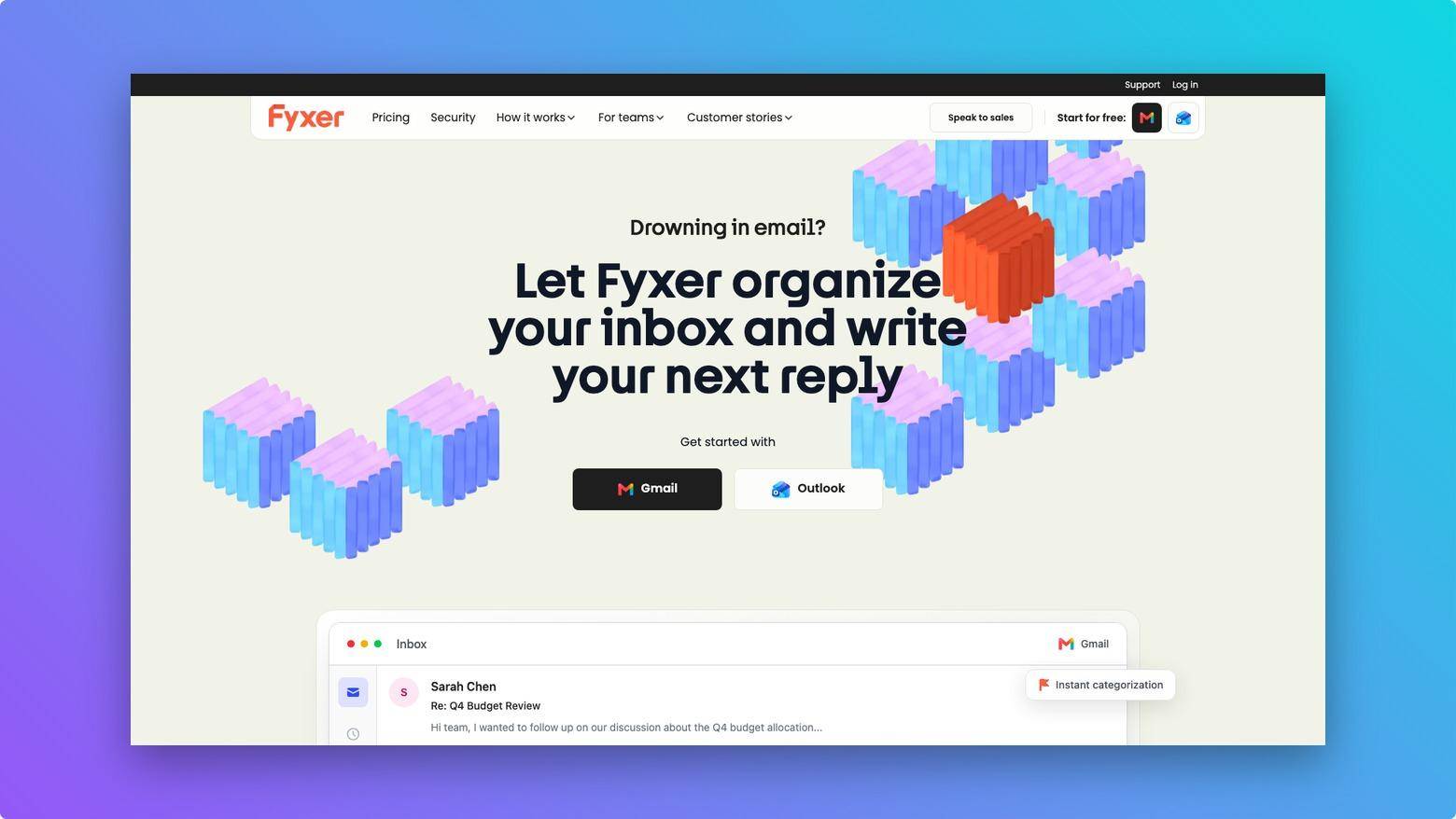 Fyxer homepage
