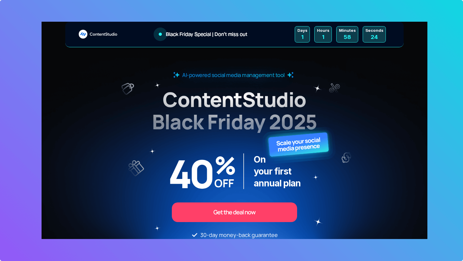 Content Studio Black Friday Deal