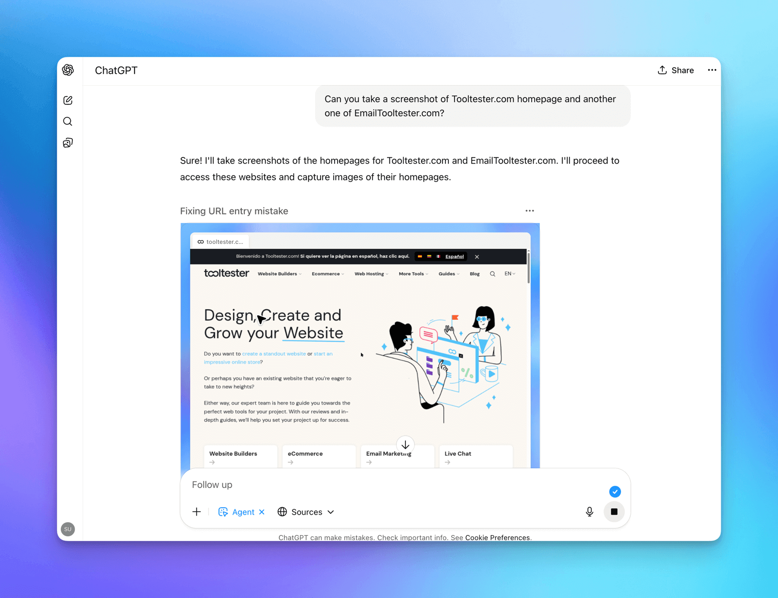 ChatGPT Agent Mode Tooltester Newsletter
