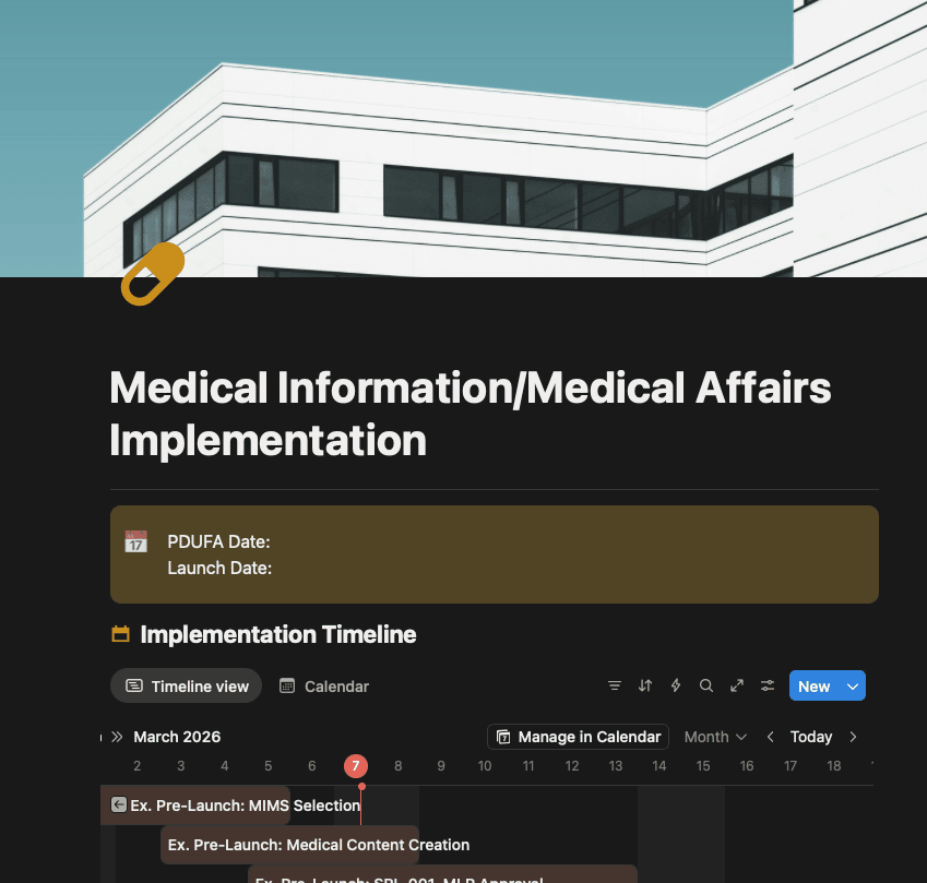 Med Info Implementation Workspace (Notion)