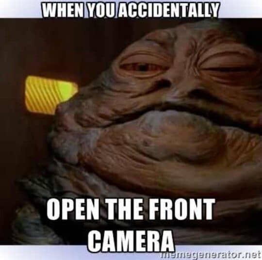 front camera meme