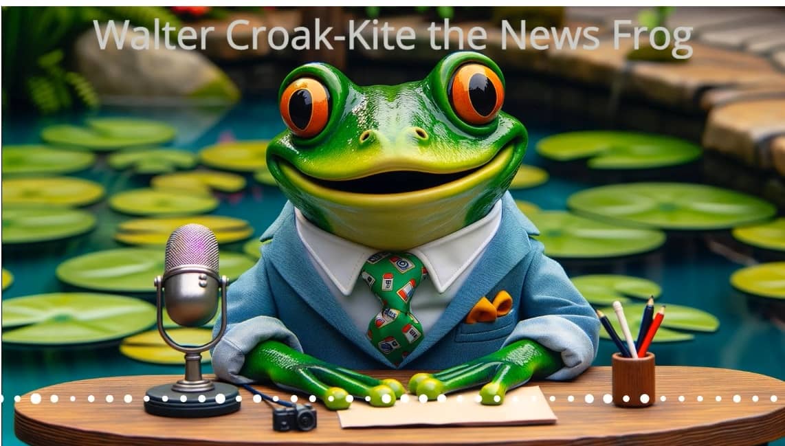 Walter Croak-Kite the News Frog wavve design