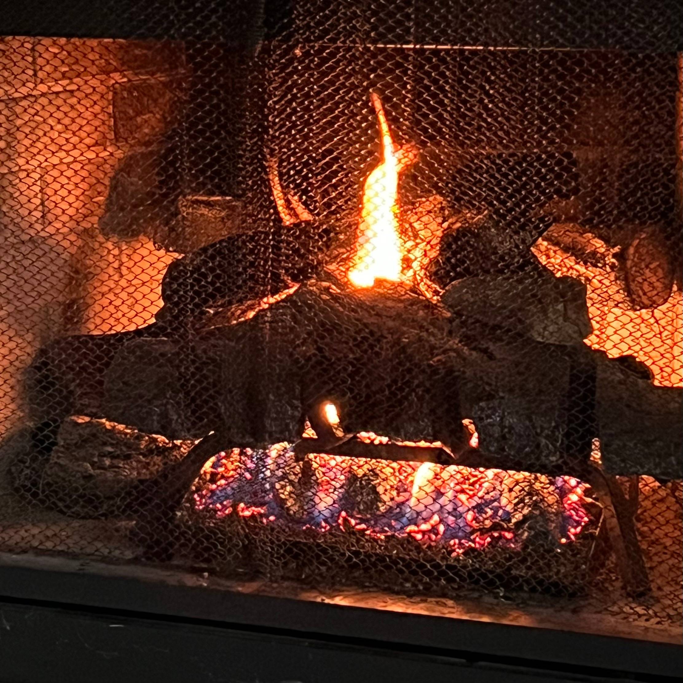 A warm fire in the hearth, time for reflection