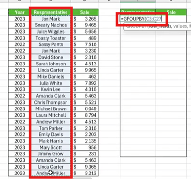 Ever Tried GROUPBY and PIVOTBY in Excel? – Excel With Grant – Blog