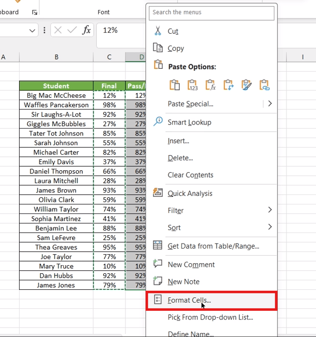 How to Automate Pass/Fail in Excel – Excel With Grant – Blog