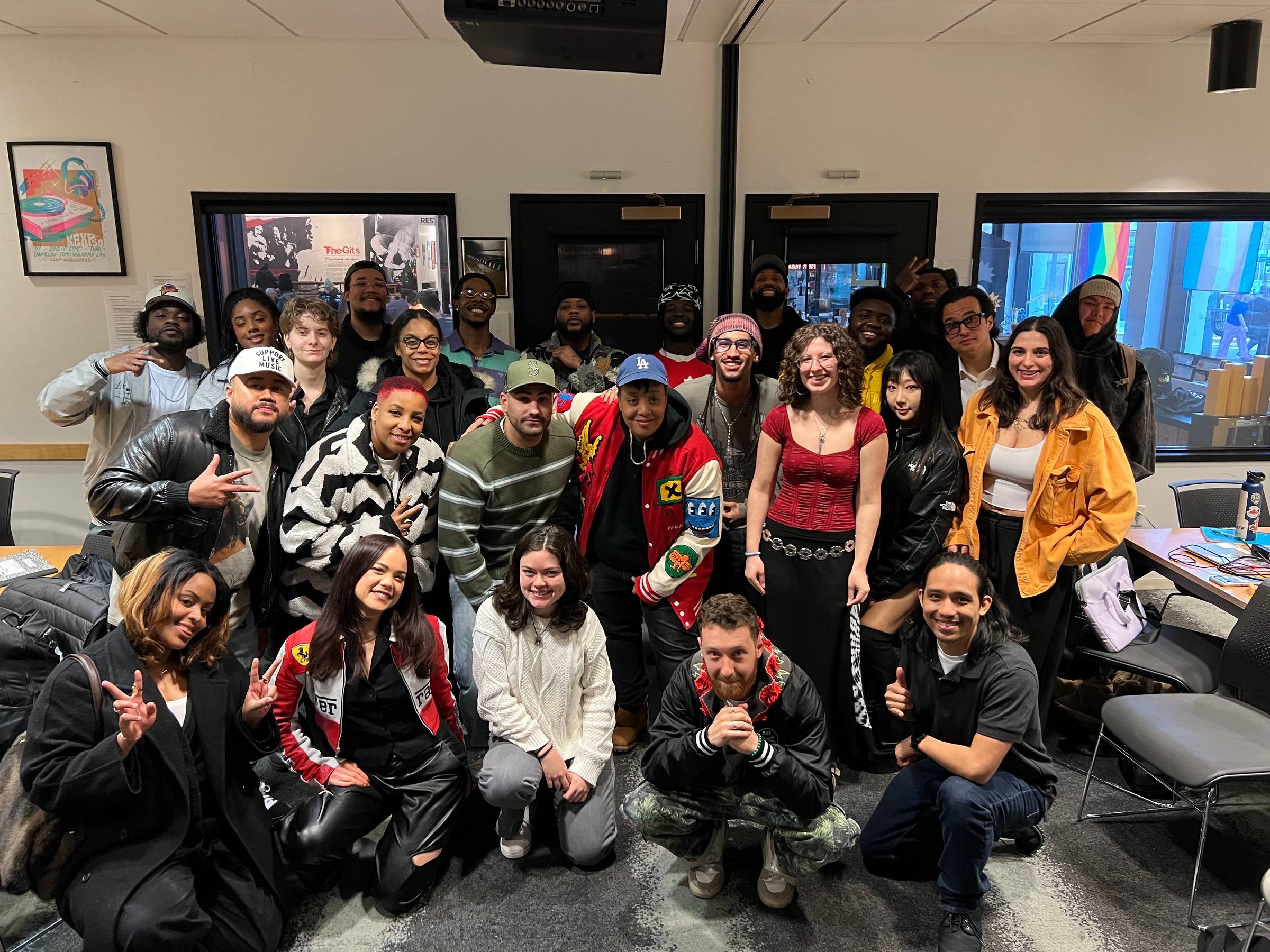 Group pic of all the artists & managers at HaveUHeard’s “The Pipeline” workshop series in February 2026.