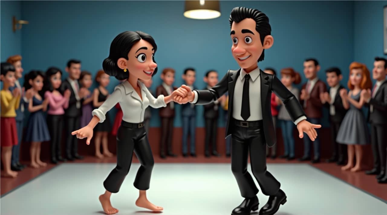 A claymation recreation of the famous dance scene in Quentin Tarantino's 'Pulp Fiction'.