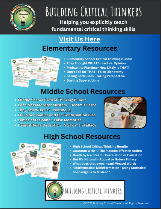 Critical Thinking Worksheets