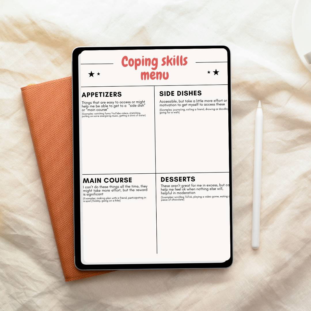 Gabi Rookard's Coping Skills Menu