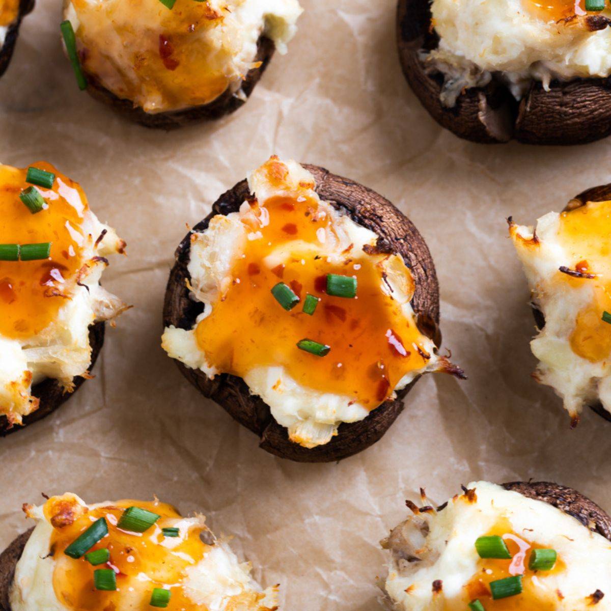 crab rangoon stuffed mushrooms