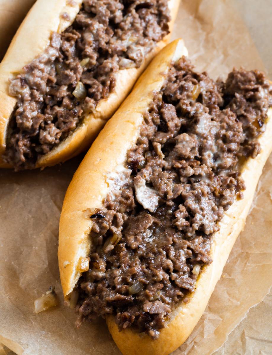 authentic Philly cheesesteak