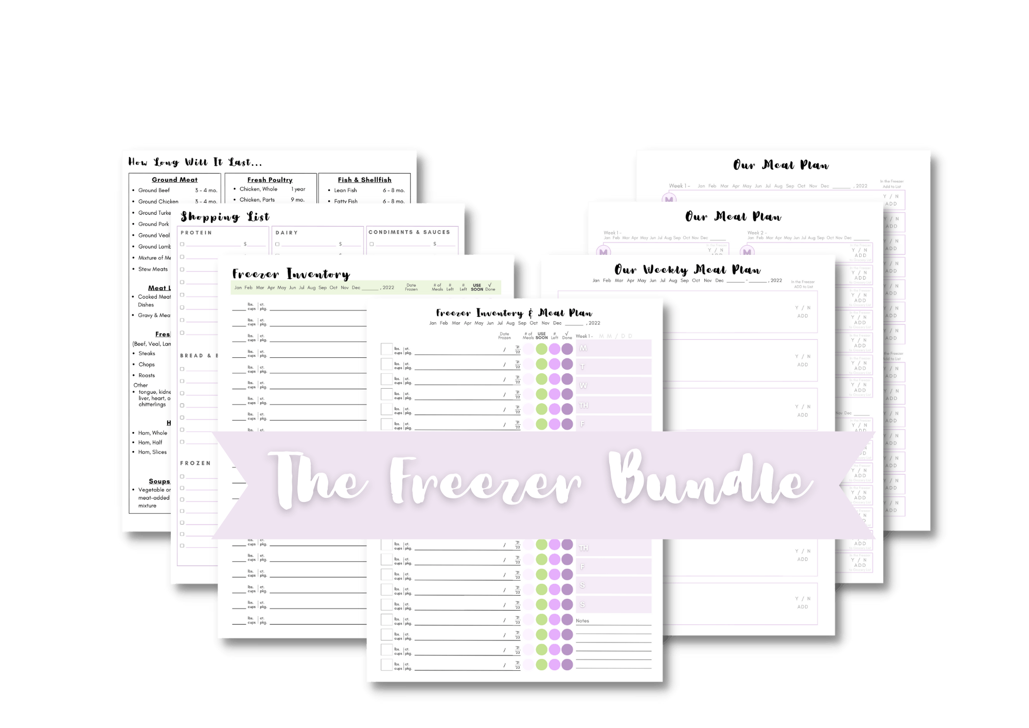 The Freezer and Meal Plan Bundle Pages
