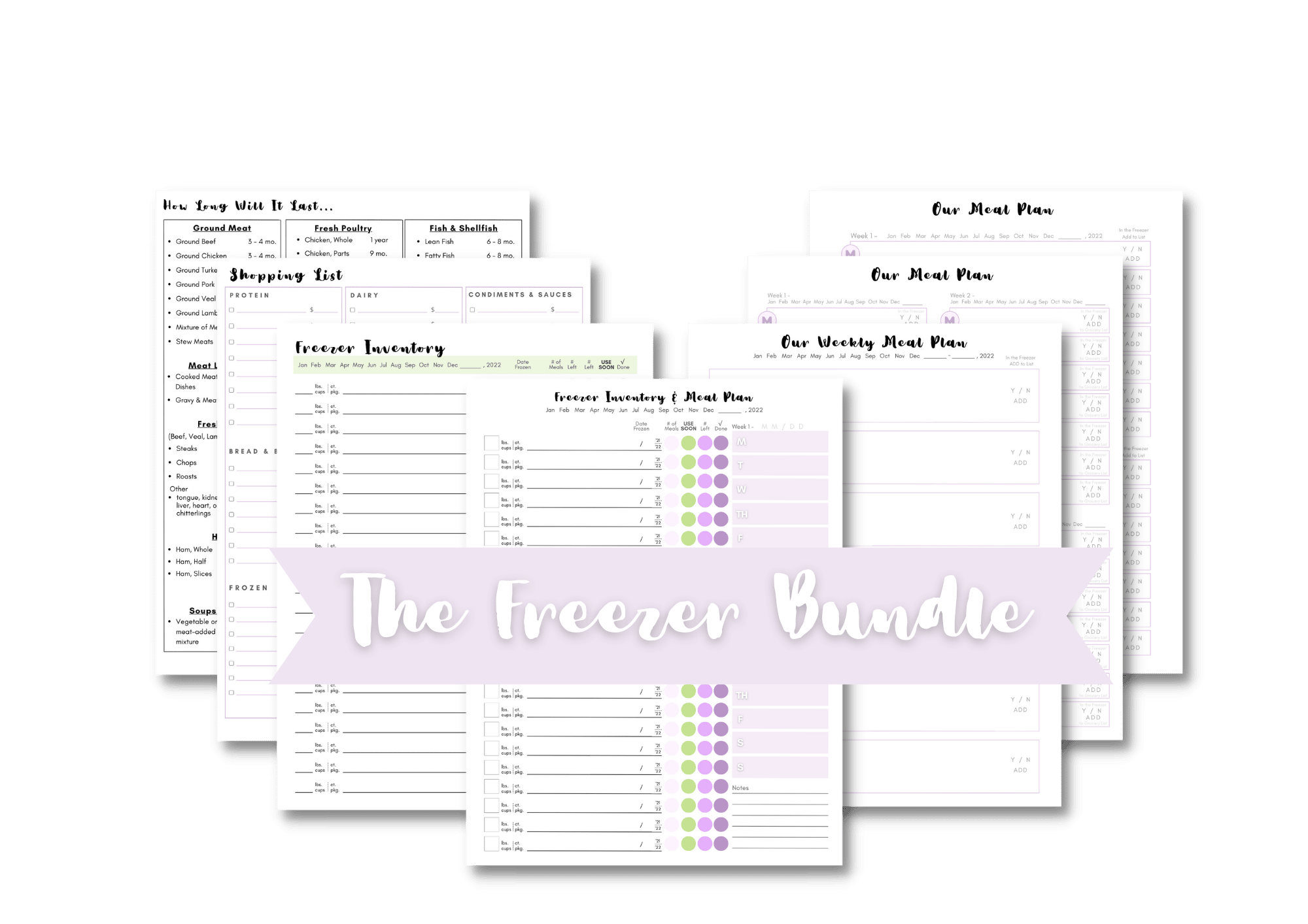 The Freezer and Meal Plan Bundle Pages