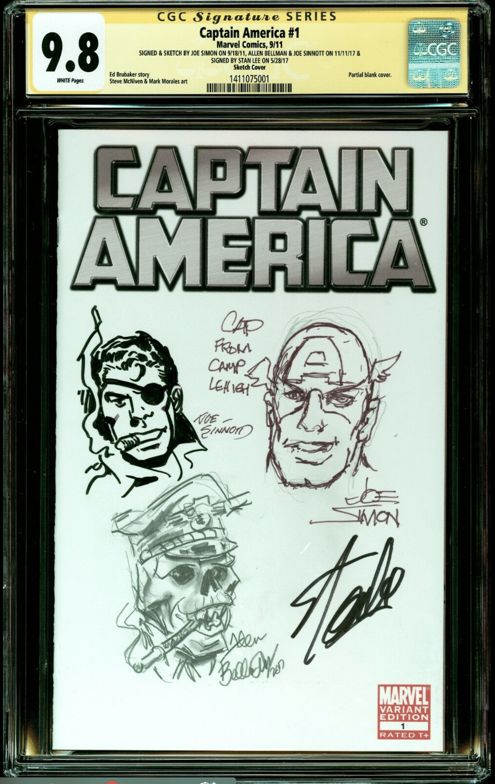 captain america signed sketch