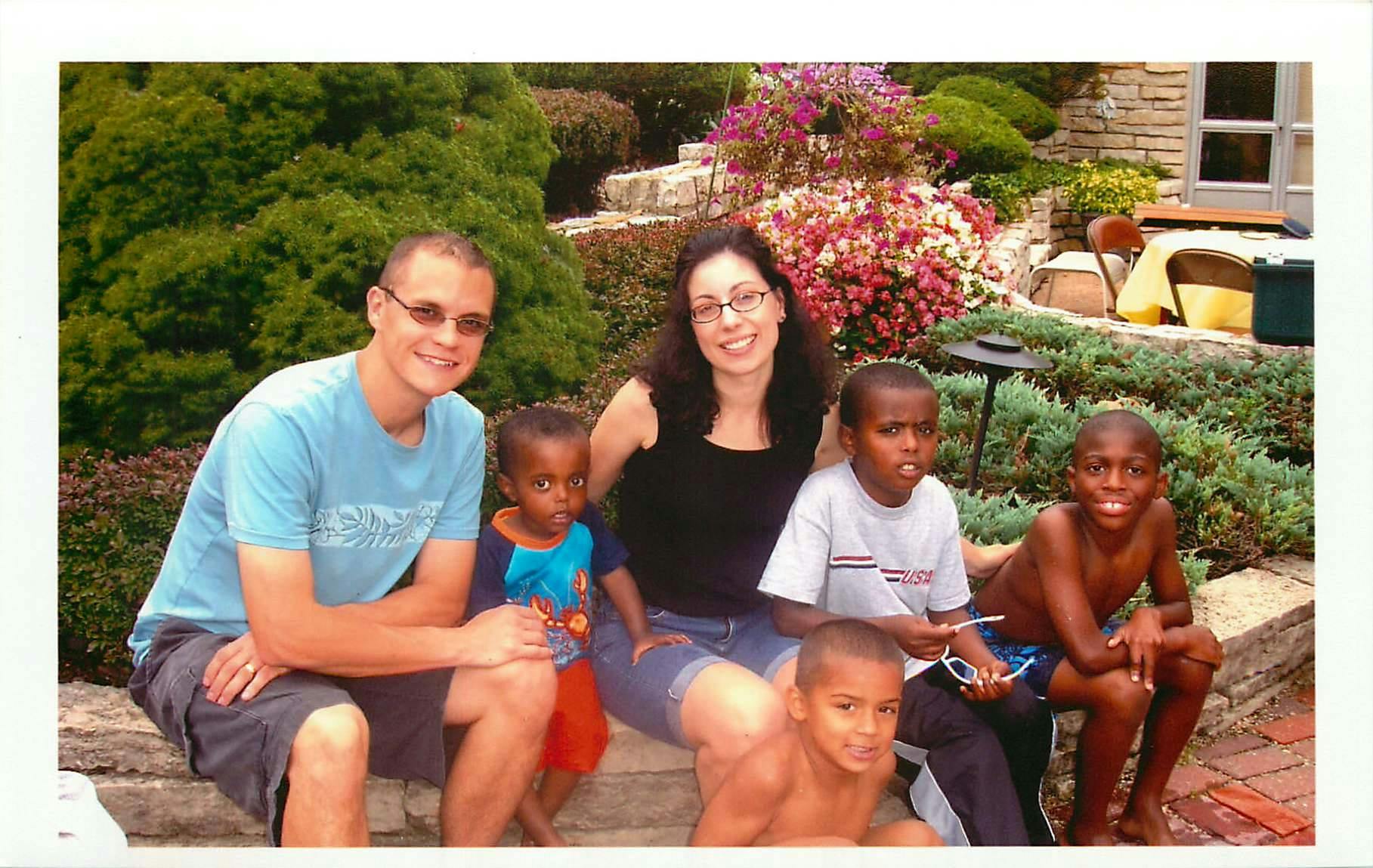 The expanded Cooper Family in July 2006: 2 parents, 4 children