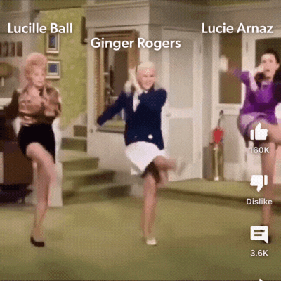 Lucille Ball, Ginger Rogers, and Lucie Arnaz dance the Charleston together