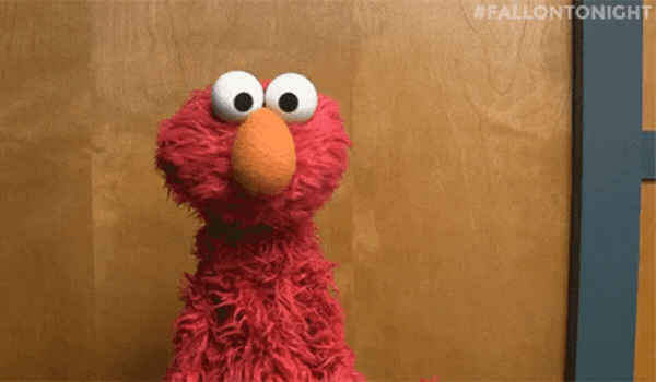 A gif of Elmo shrugging that he doesn't know