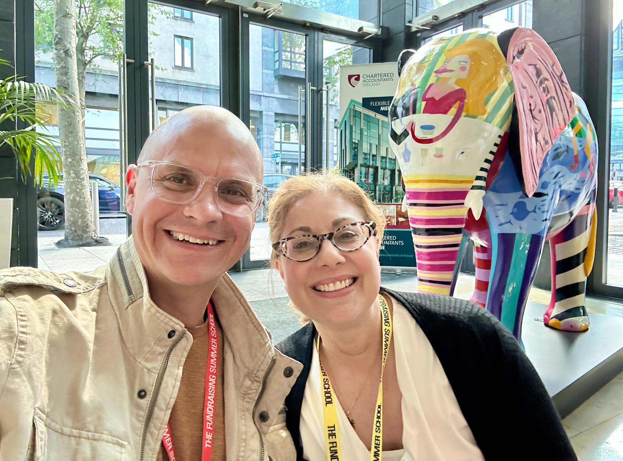 photo of Julie Cooper and Brett Cooper at The Fundraising Summer School in Dublin in May, 2025