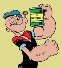 image of Popeye holding a can of spinach