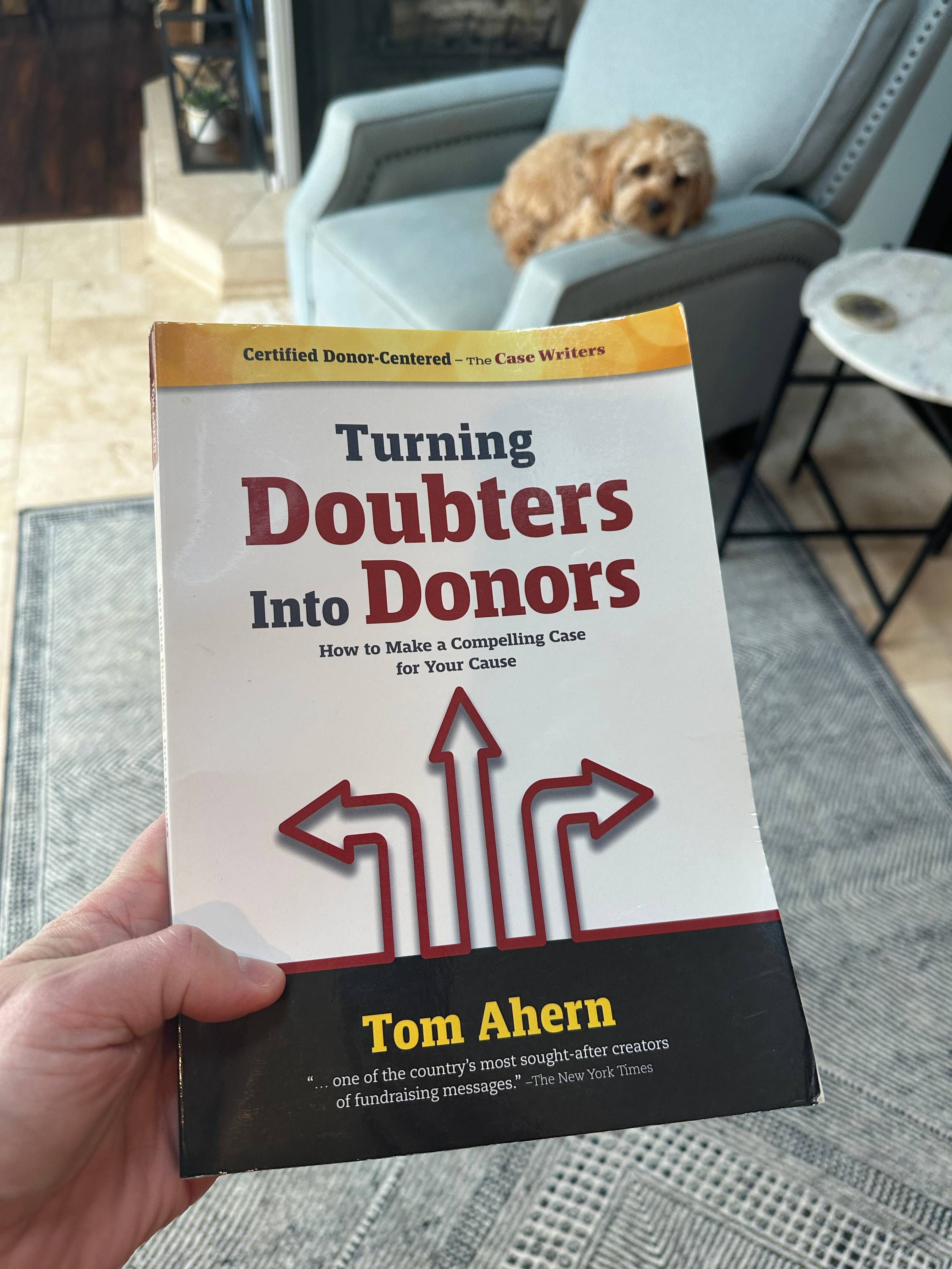 photo of Tom Ahern's book Turning Doubters into Donors"