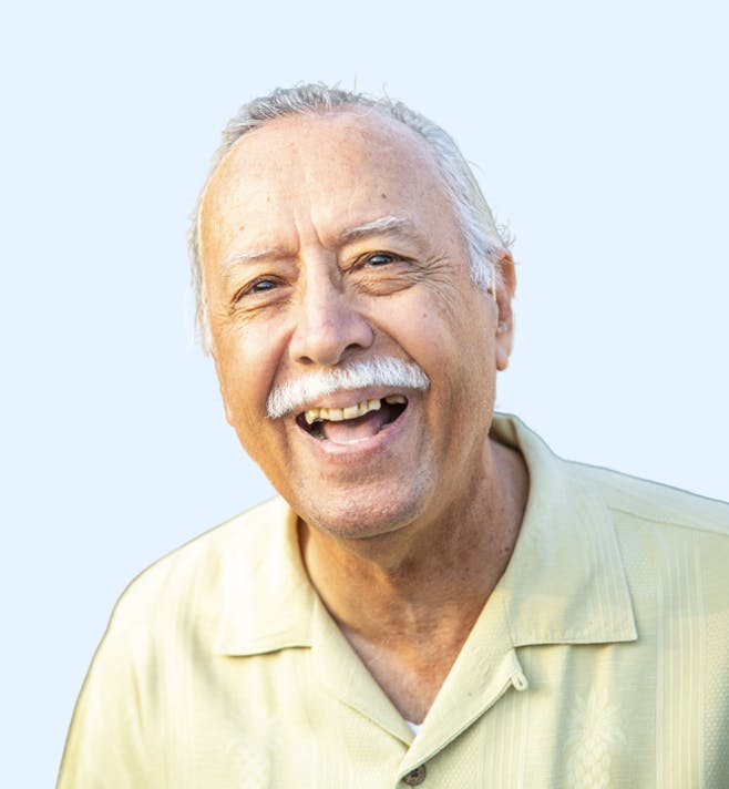a photo of an older man smiling