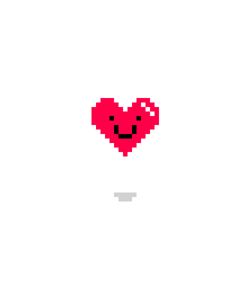 gif of a bouncing heart with a smiley face