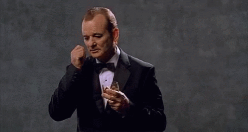 GIF of Bill Murray holding a whisky, from Lost in Translation