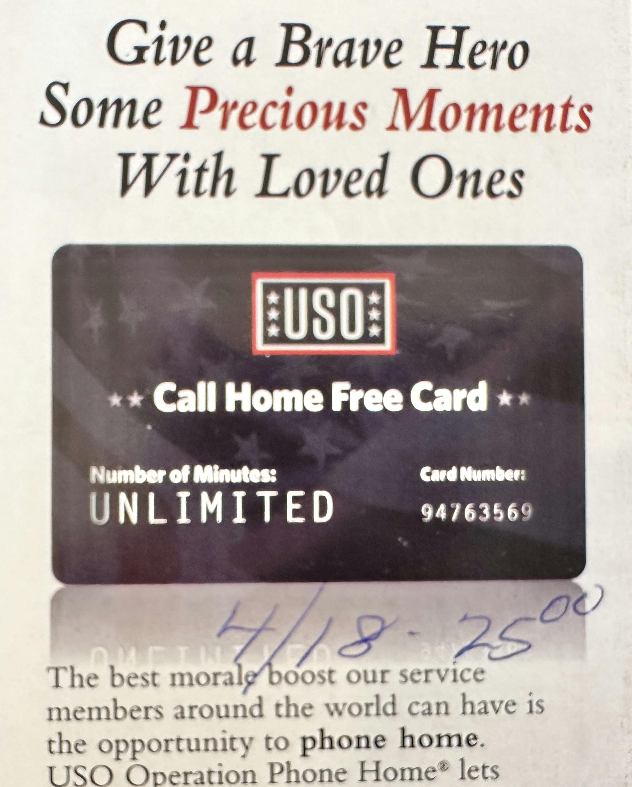 photo showing USO appeal letter with handwritten note from Bud