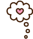 GIF of a thought bubble with a heart