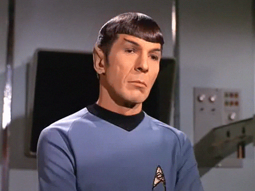GIF of Spock from Star Trek saying, "Logical"