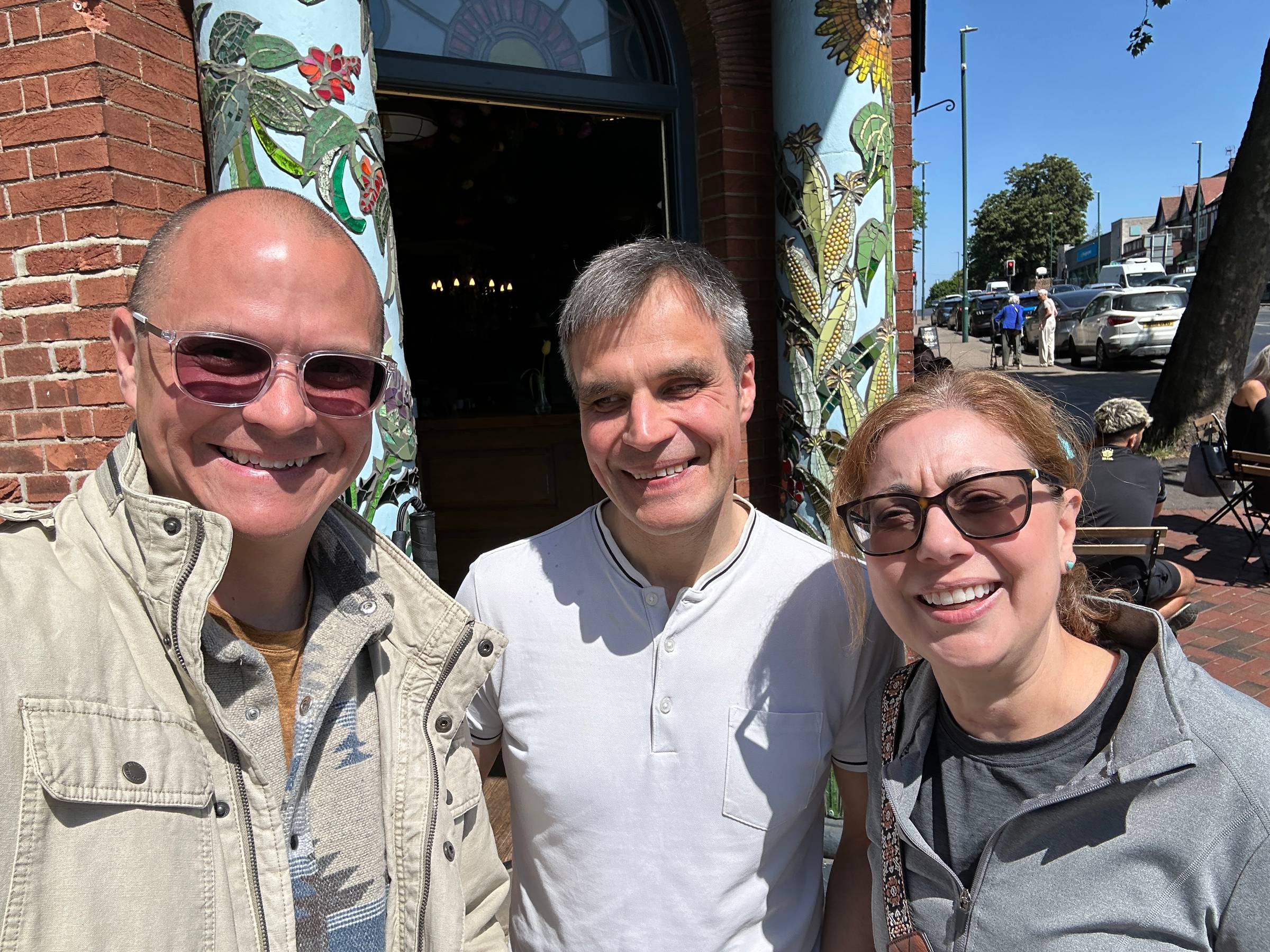 Brett Cooper, Nick Thorley, and Julie Cooper meeting up in Nottingham, UK in 2025