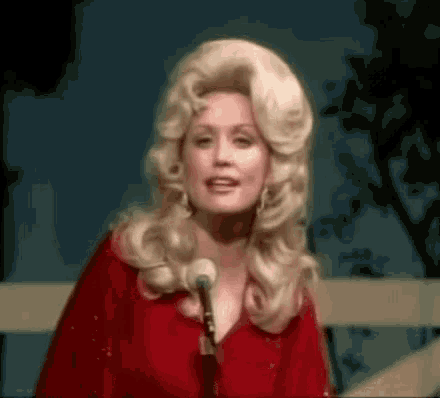 GIF of Dolly Parton singing "I Will Always Love You"
