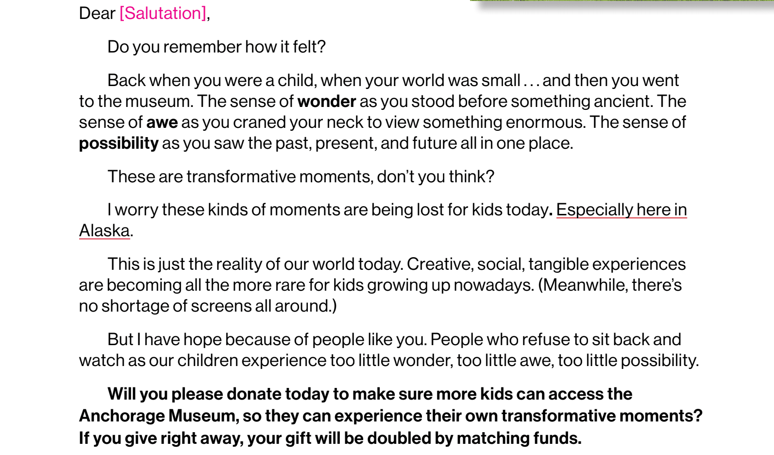 screenshot: "Dear 