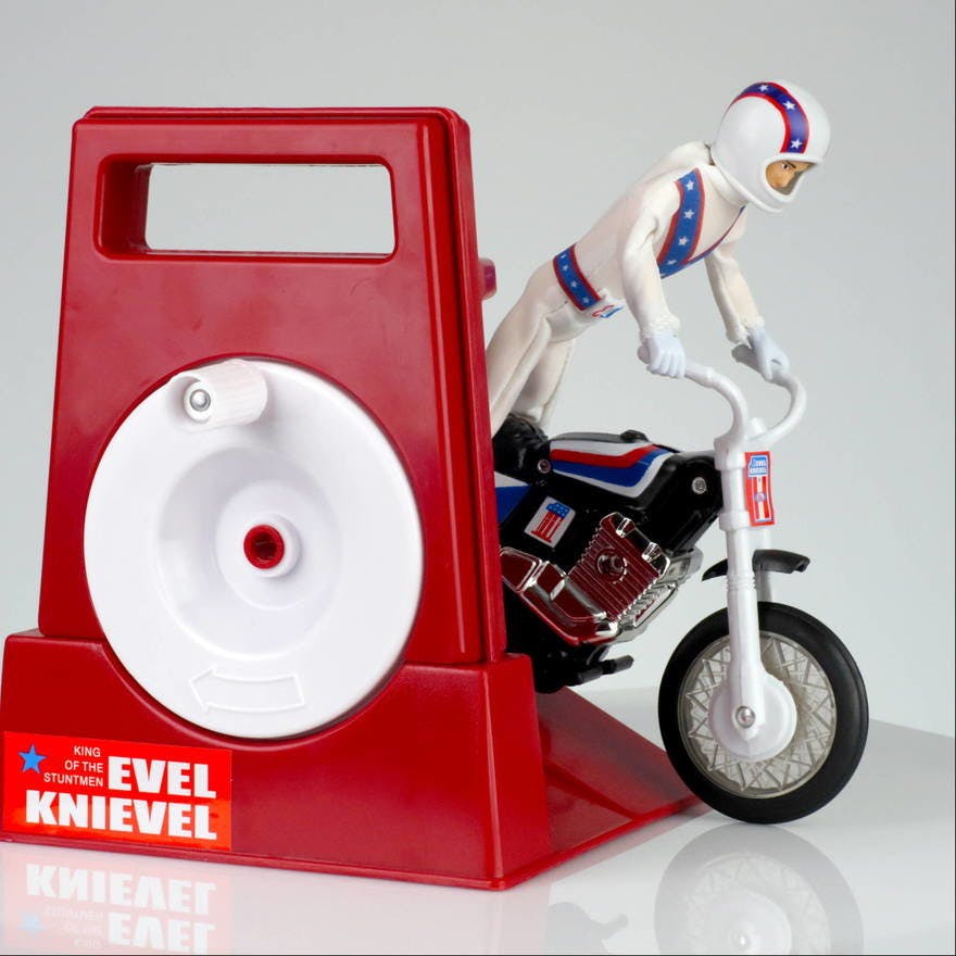 Evel Knievel stunt cycle toy