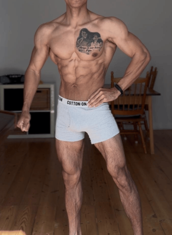 Mario after his bodybuilding prep