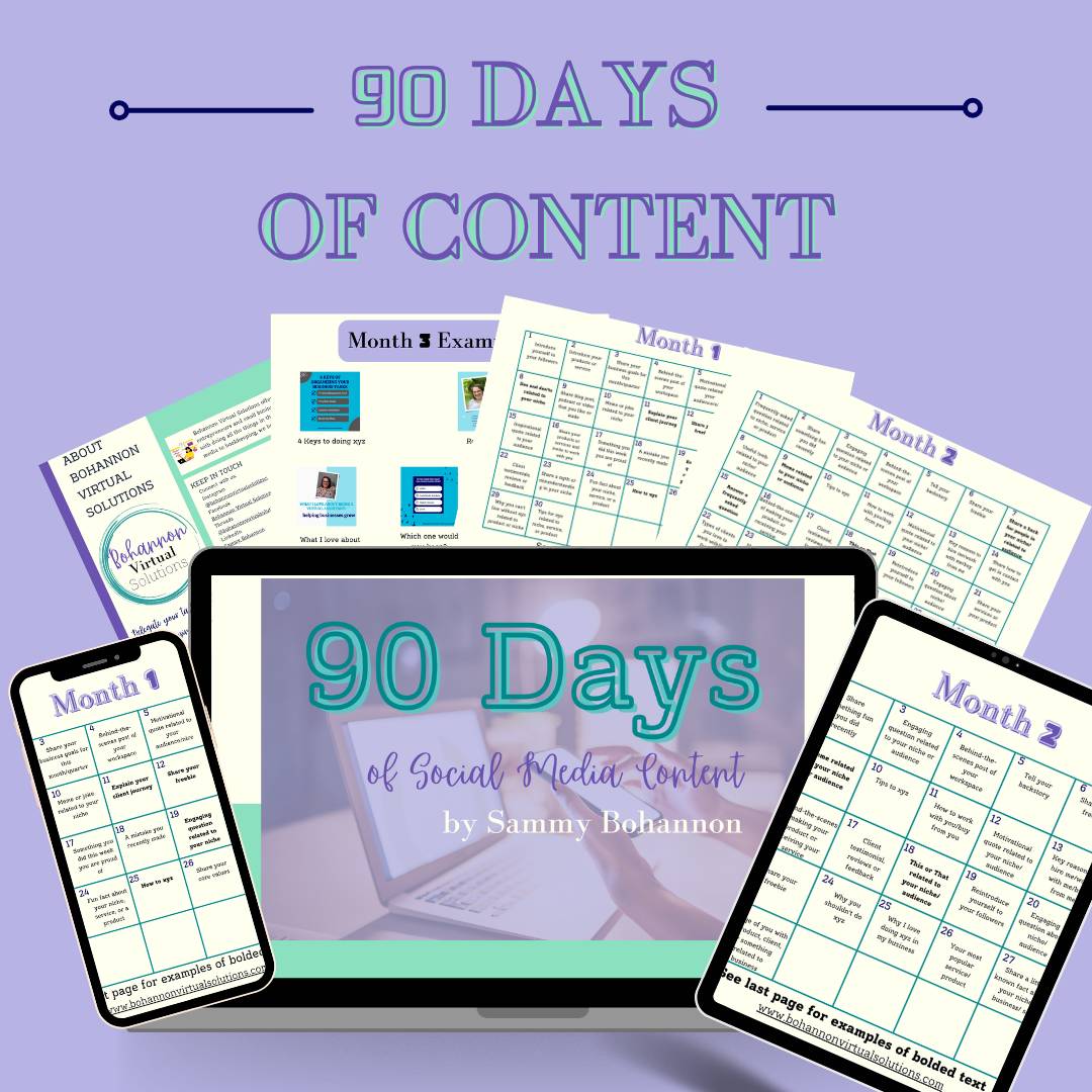 90 Days of Social Media Content