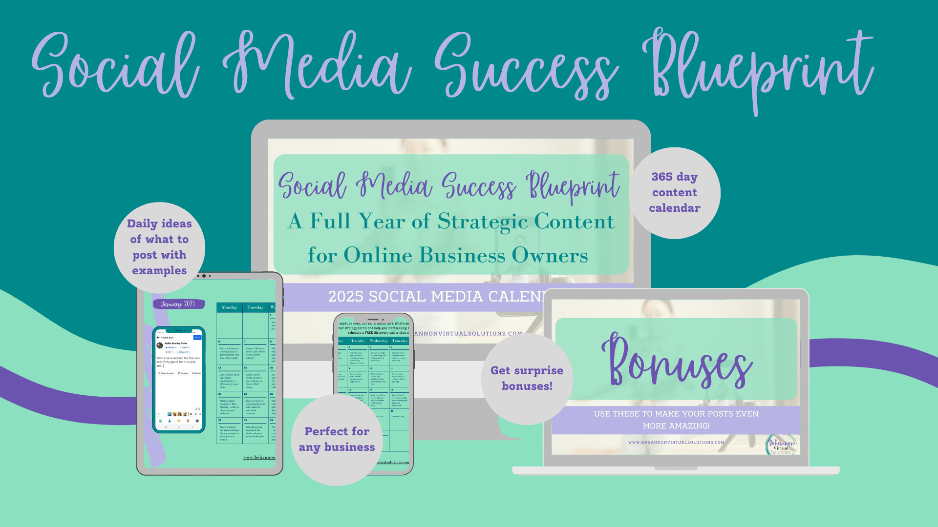 Social Media Success Blueprint: 2025 Social Media Calendar